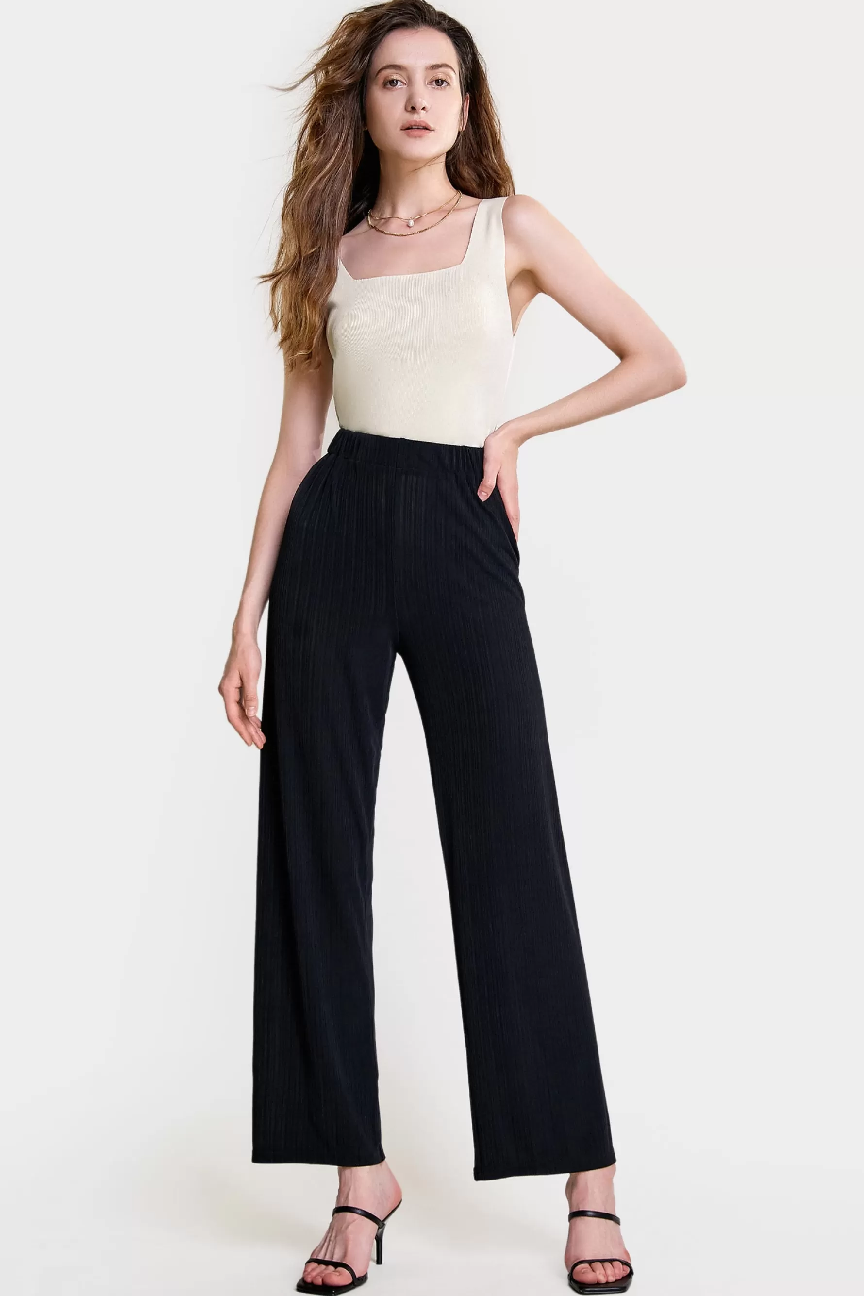 Jingus Elasticated Waist Pants-J.ING