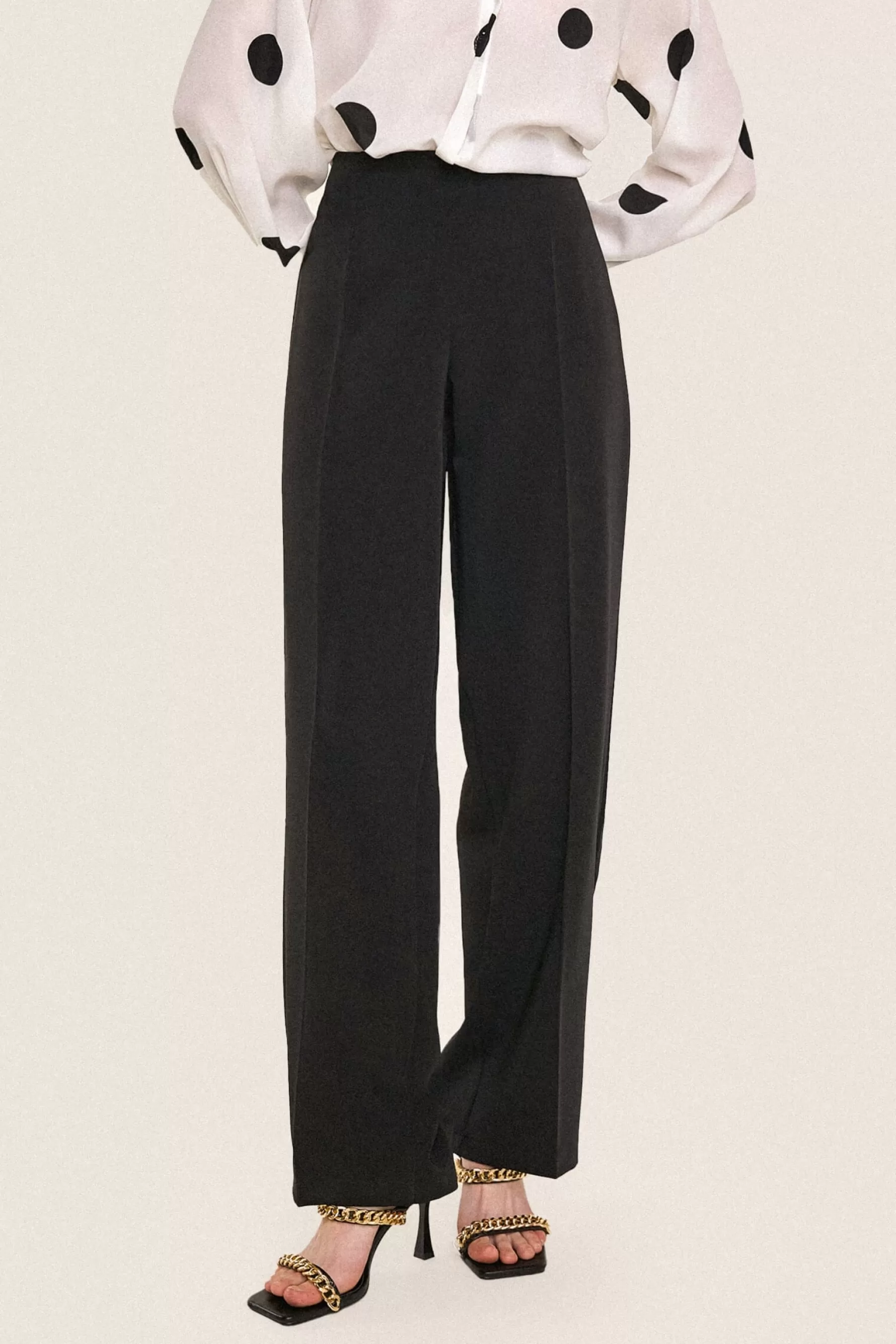 Jingus Tie Waist Straight Leg Pants-J.ING