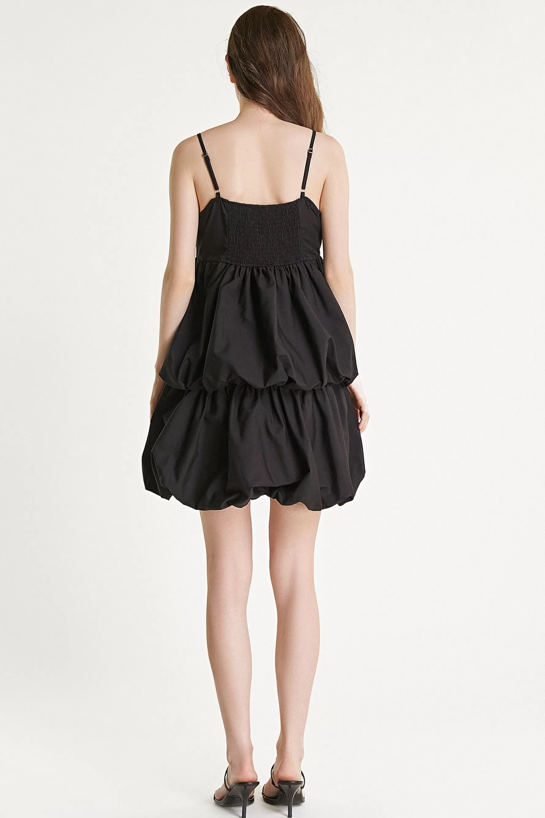 Jingus Tiered Puffball Mini Dress-J.ING