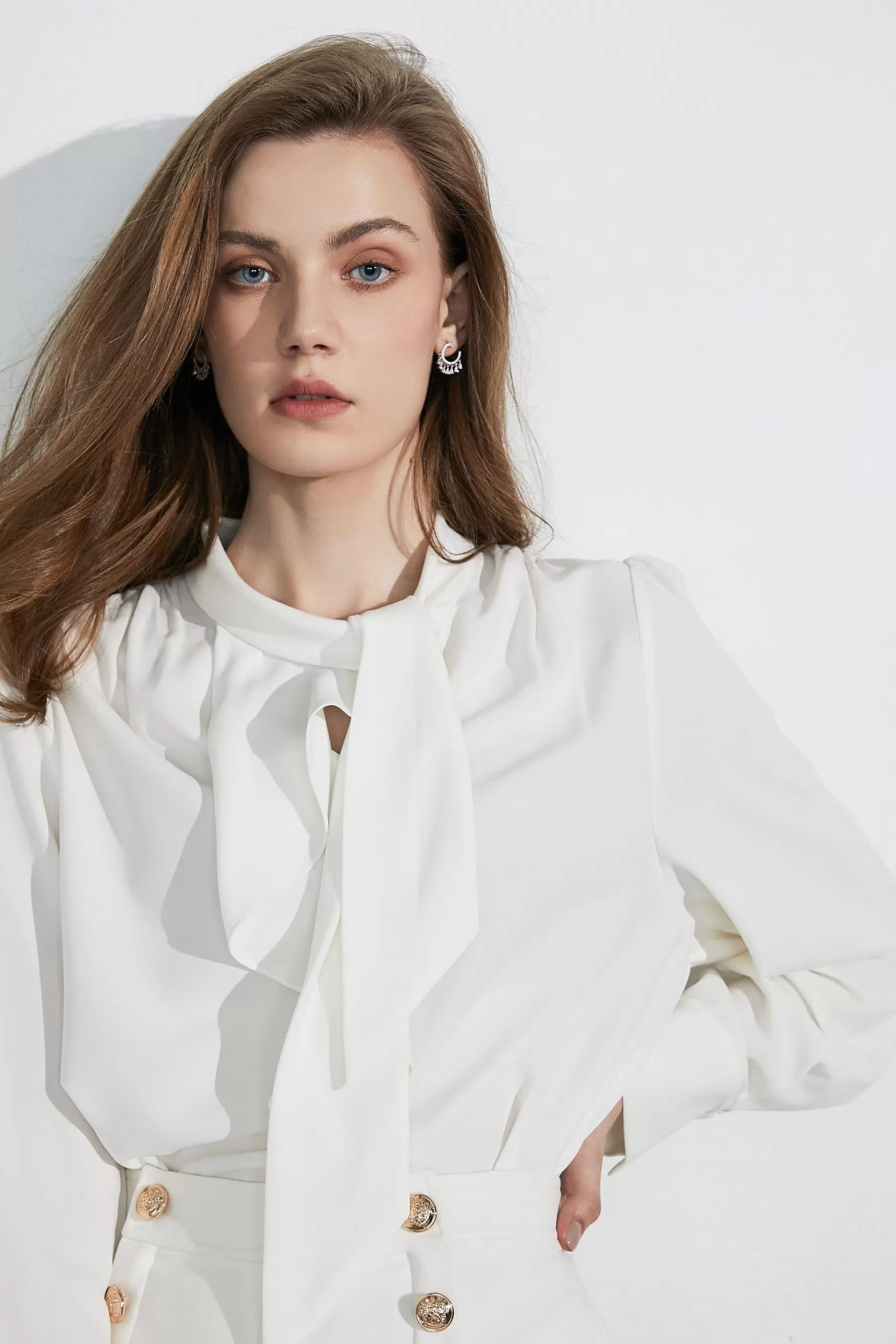 Jingus Business Essential Bow-Tie Blouse-J.ING