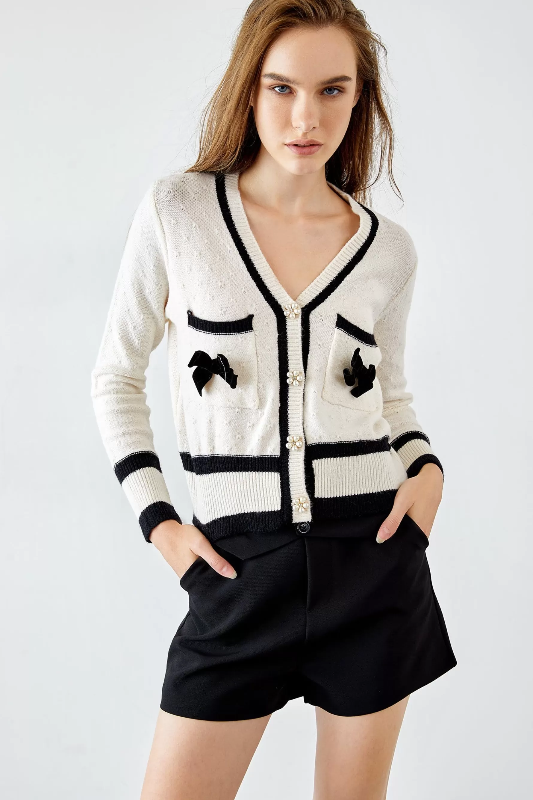 Jingus Calla Contrast Cardigan-J.ING