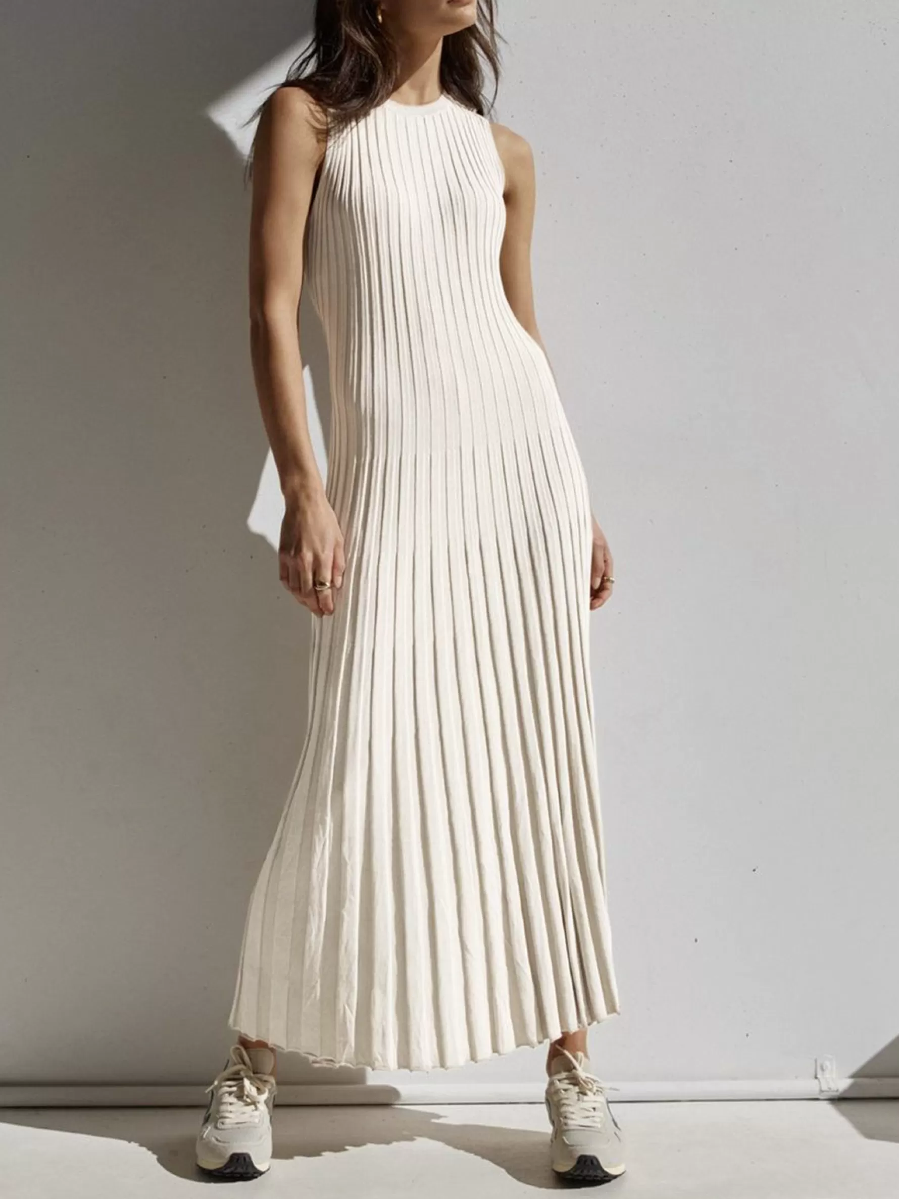 Jingus Camille Knit Pleat Maxi Dress-J.ING