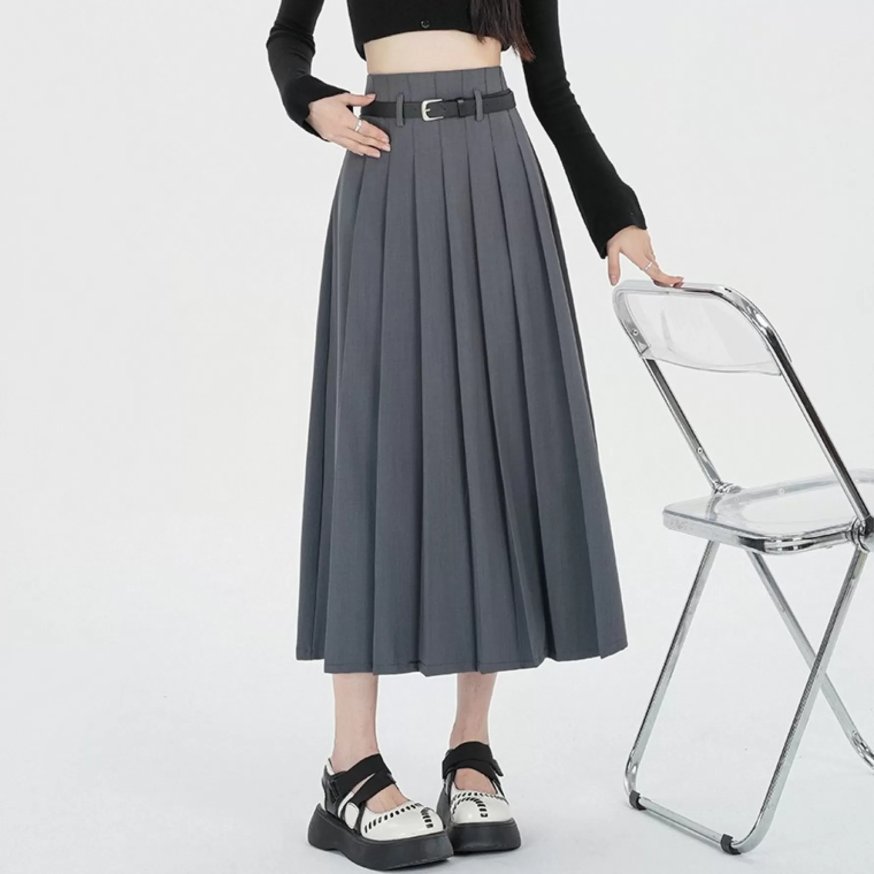 Jingus Casual Pleated Skirt-J.ING