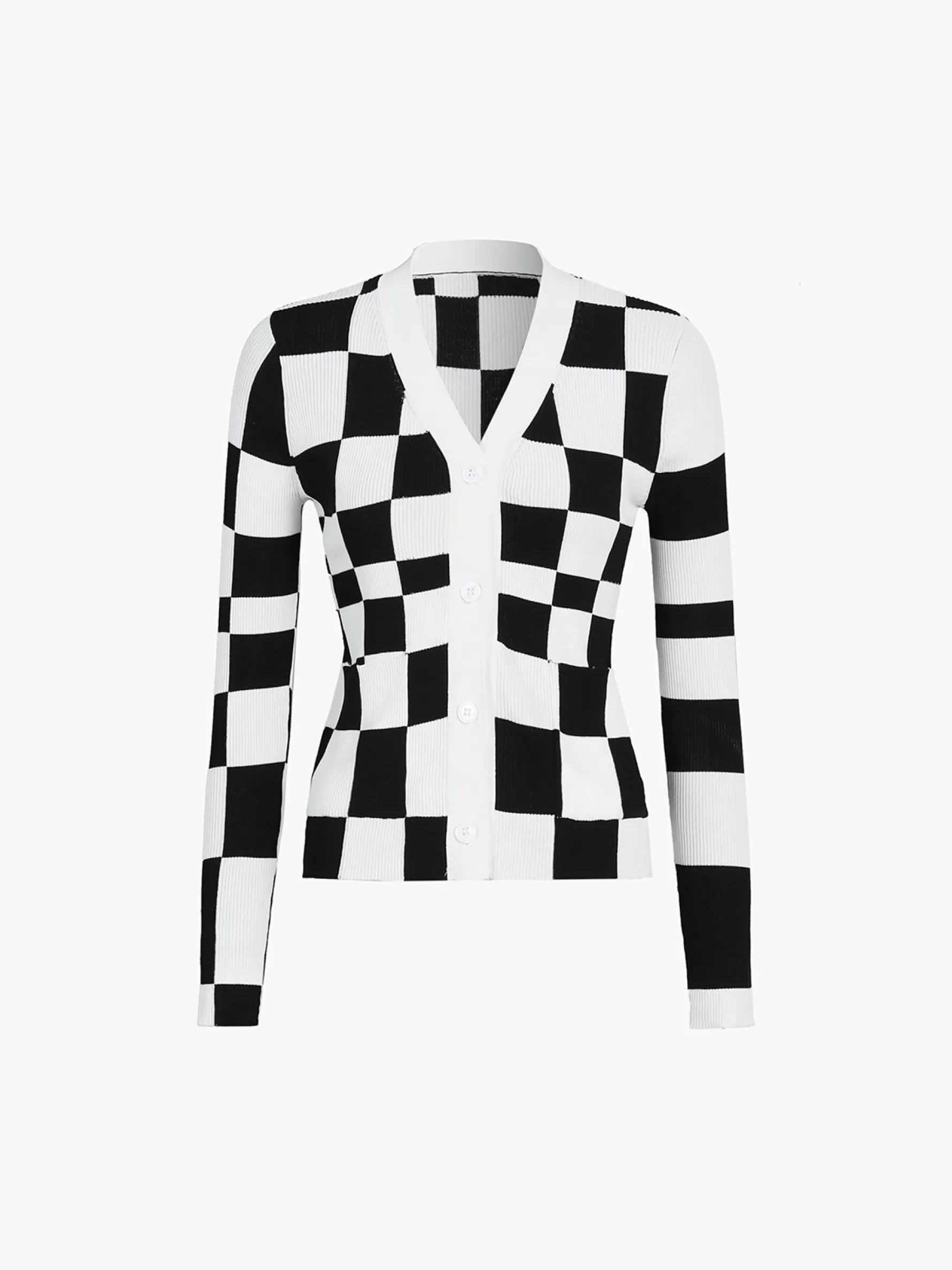 Jingus Checkered Cardigan-J.ING