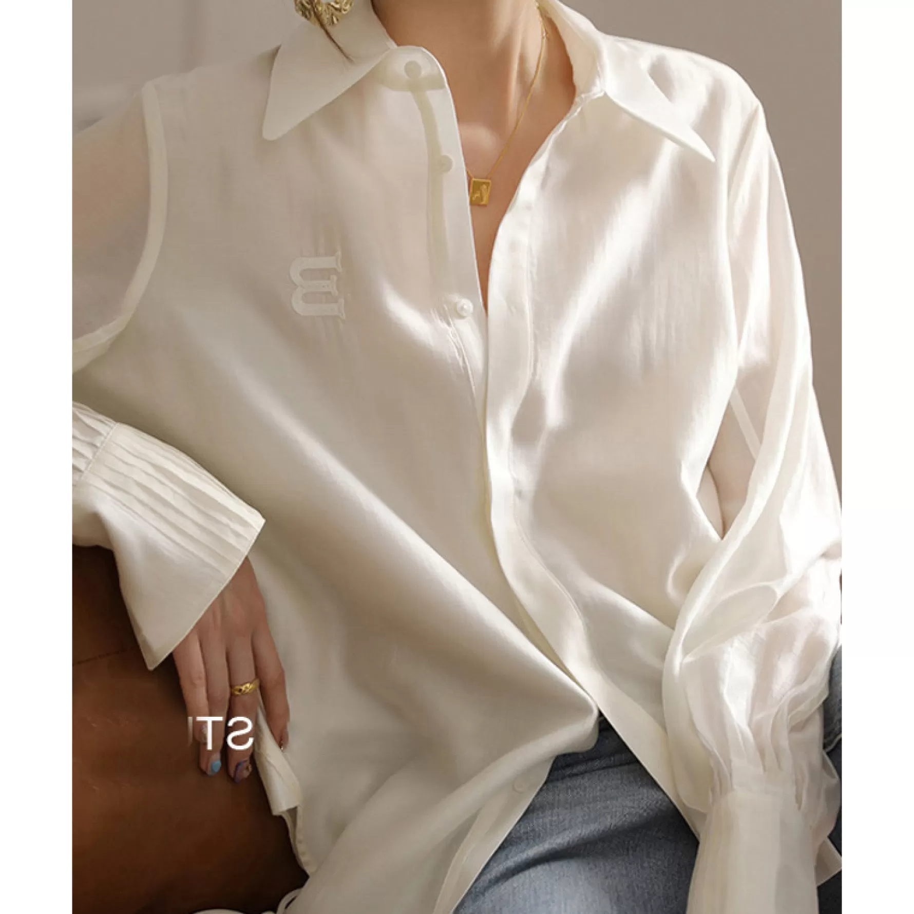 Jingus Chiffon Tencel Shirt.-J.ING