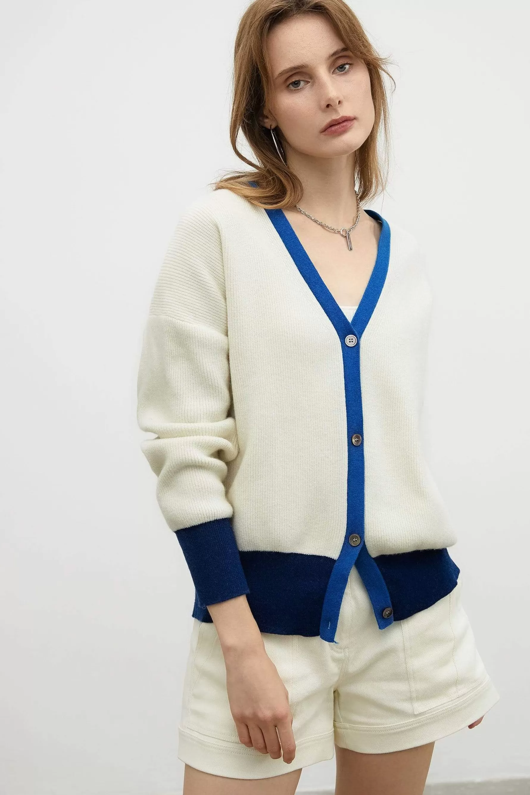 Jingus Dana Contrast Cardigan-J.ING