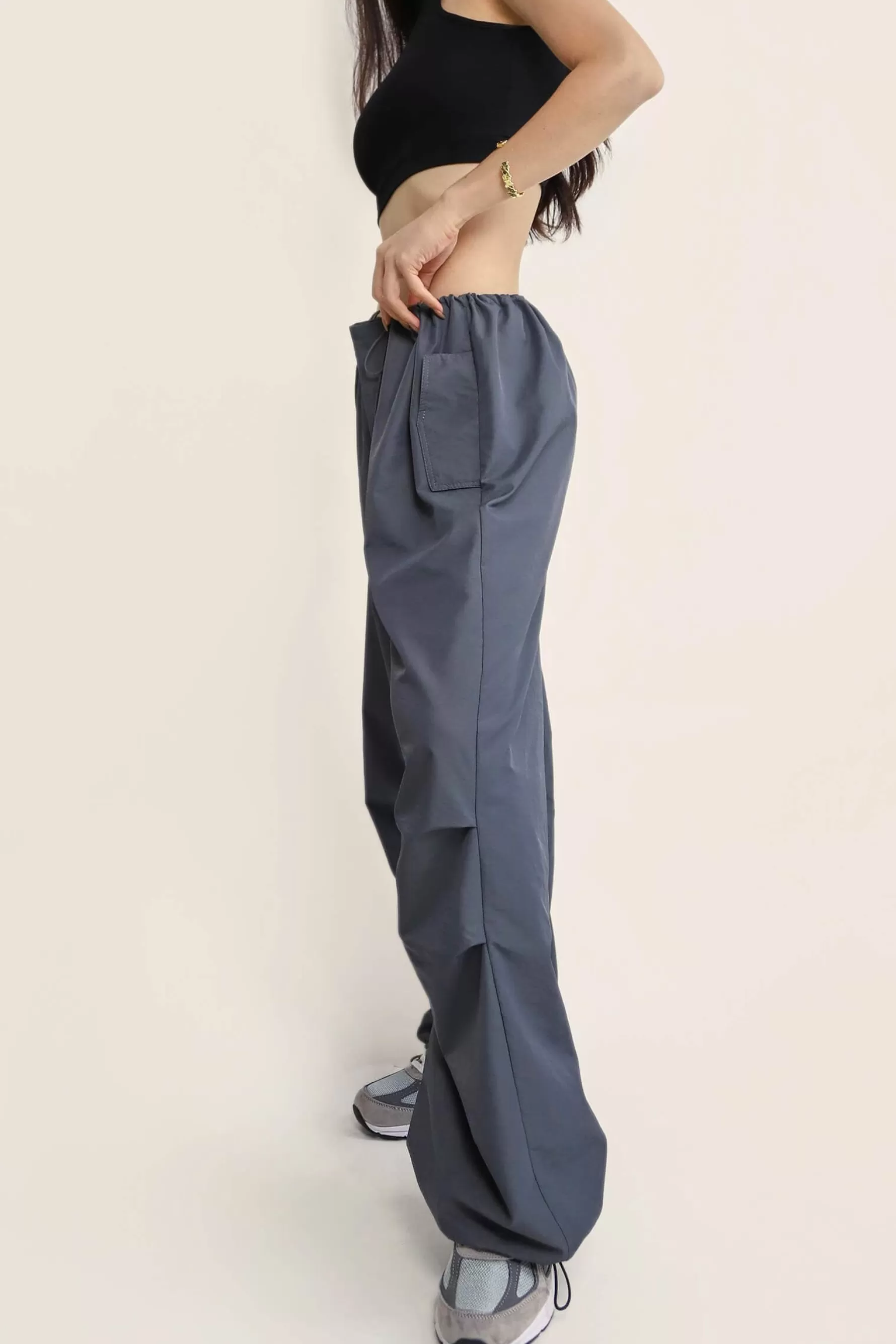 Jingus Mid Rise Drawstring Cargo Pants-J.ING