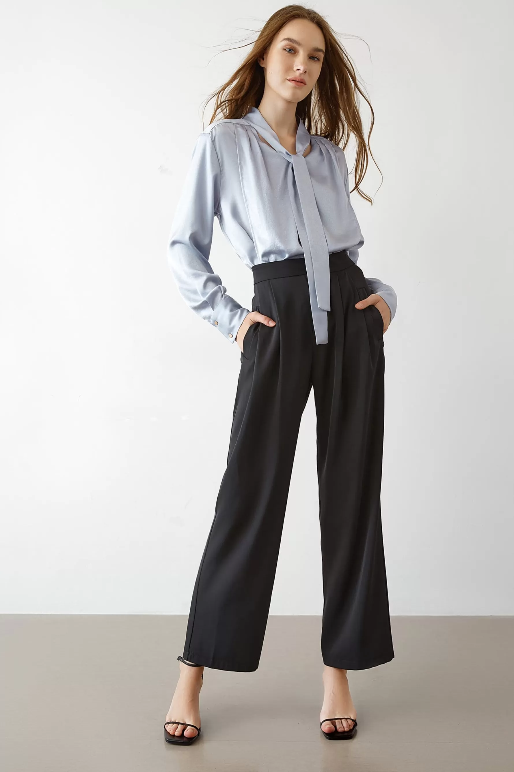 Jingus Kaira Wide Leg Work Pants-J.ING