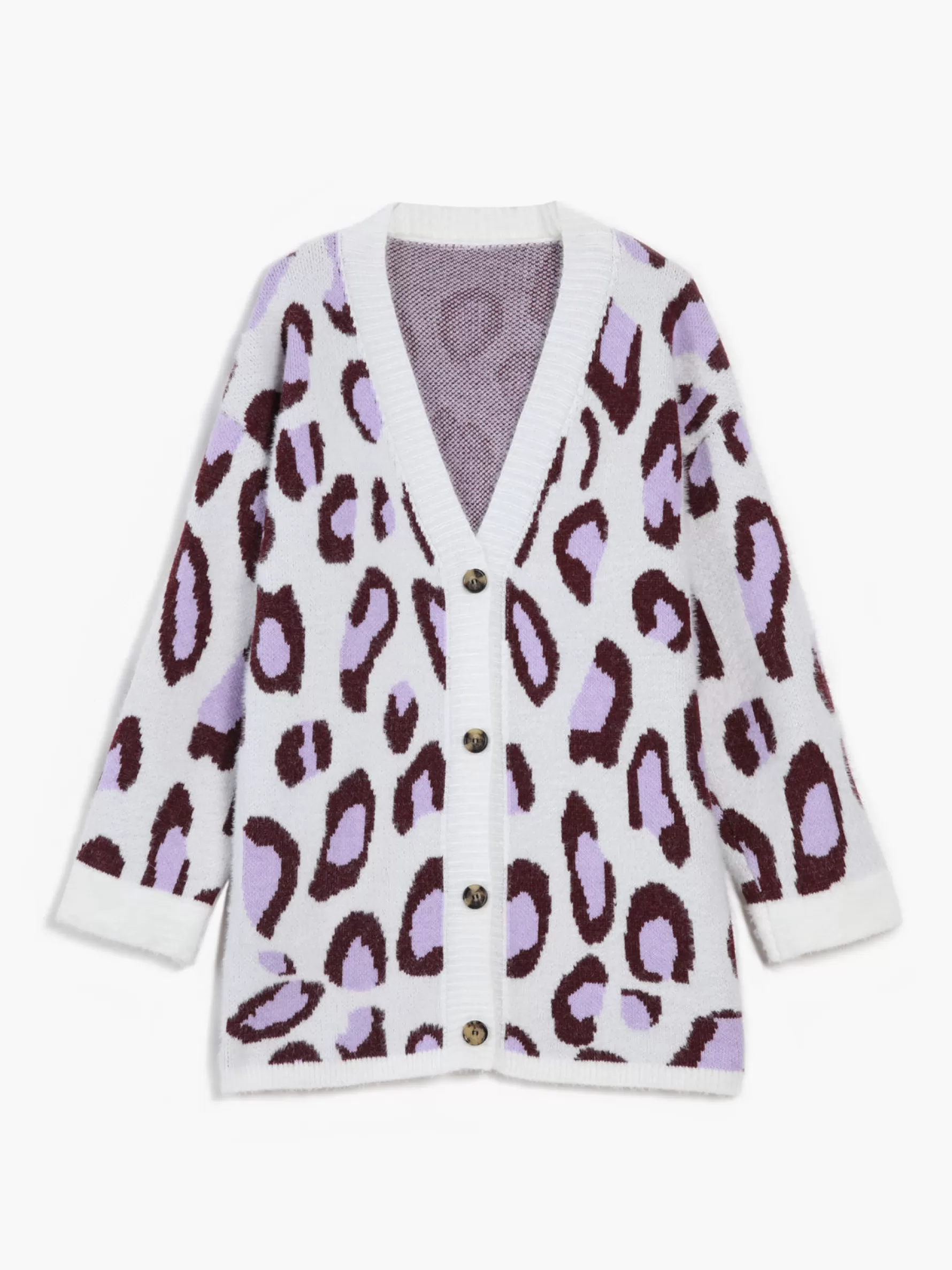 Jingus Leopard Print Fuzzy Cardigan-J.ING