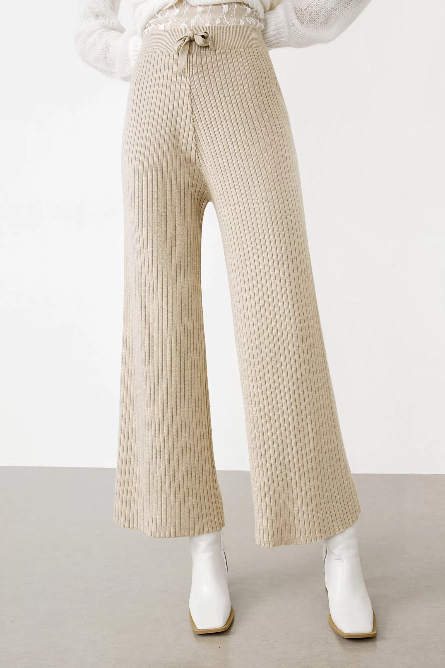 Jingus Lowman High Waist Knit Pants-J.ING