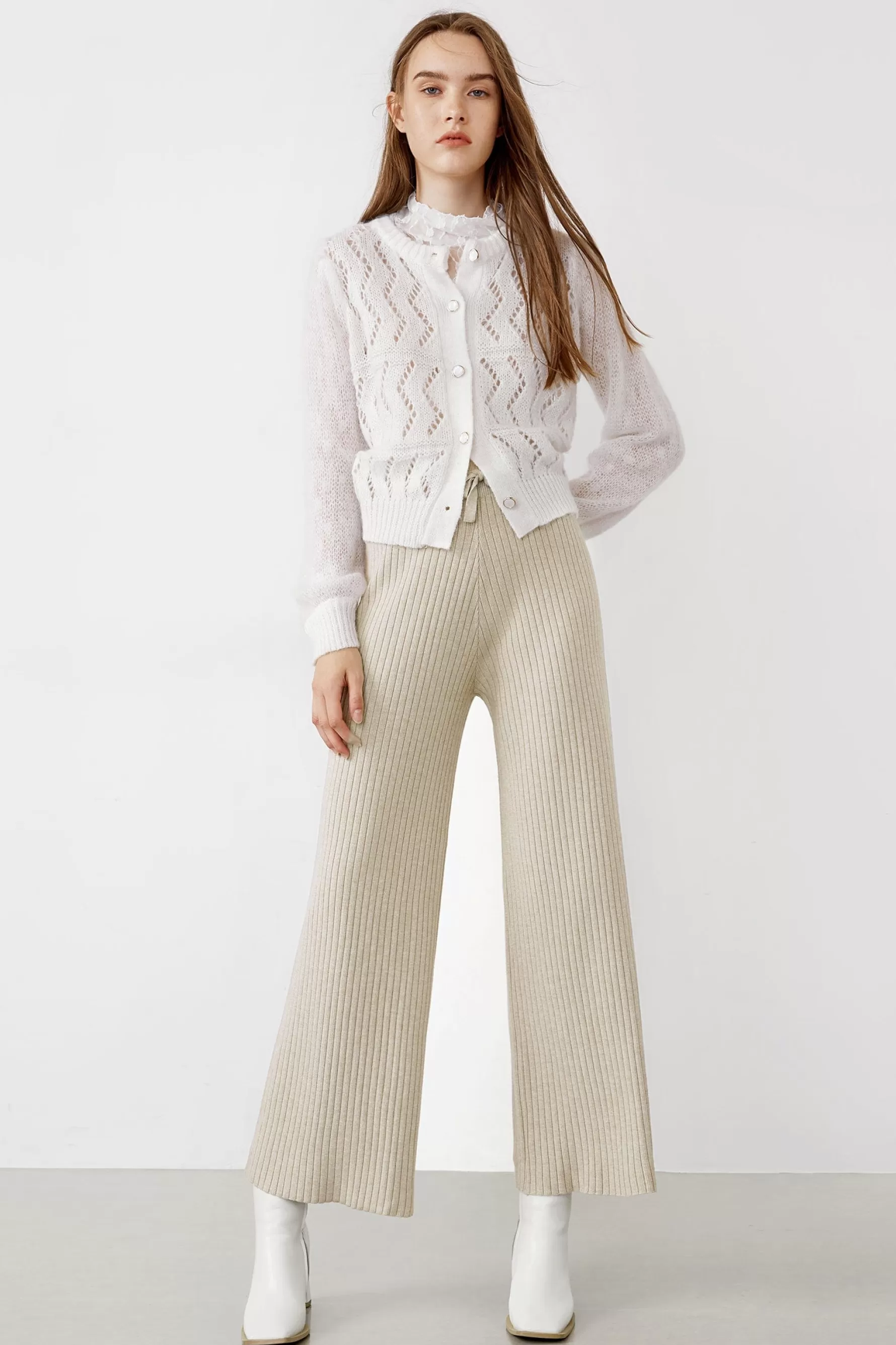 Jingus Lowman High Waist Knit Pants-J.ING