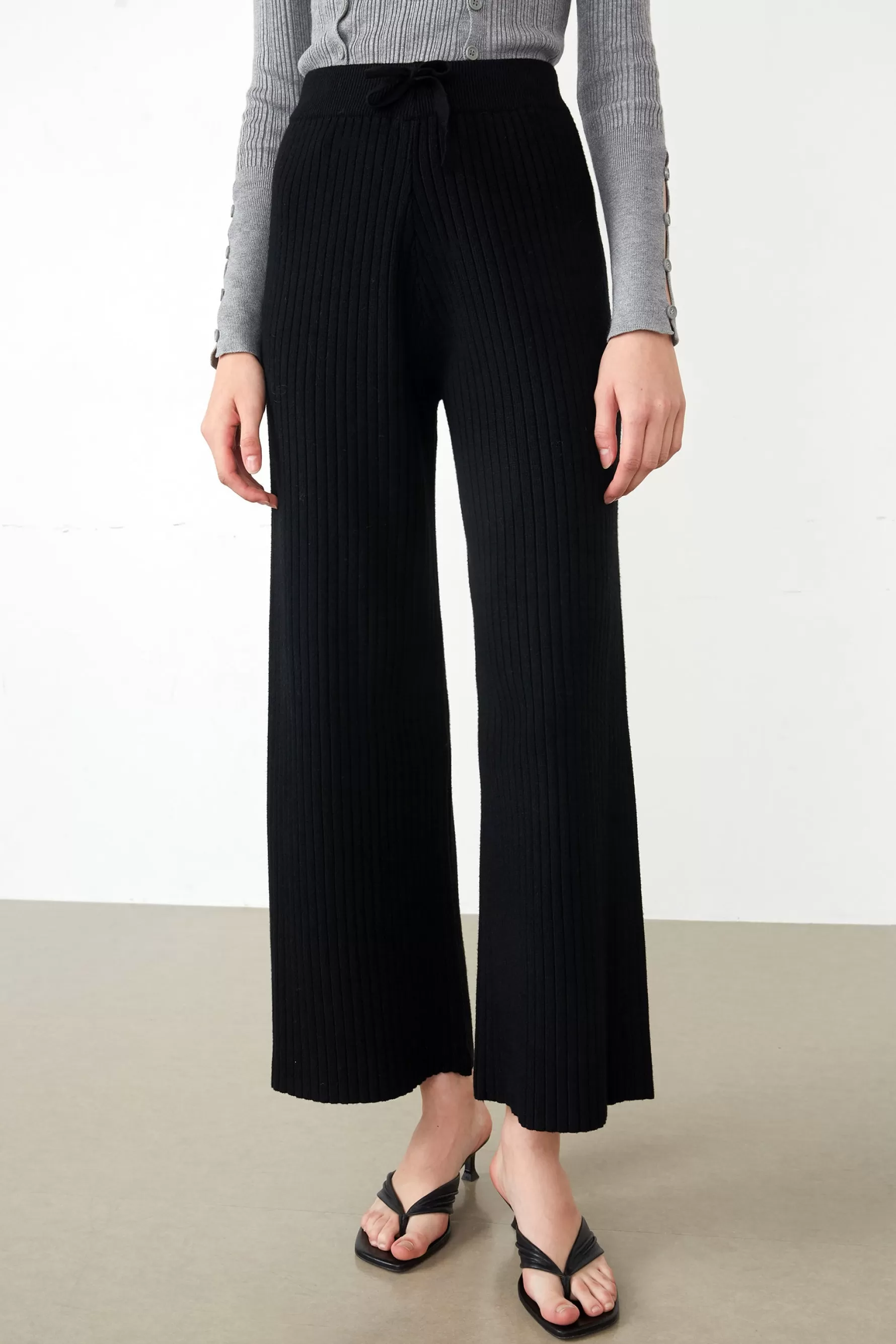 Jingus Lowman High Waist Knit Pants-J.ING