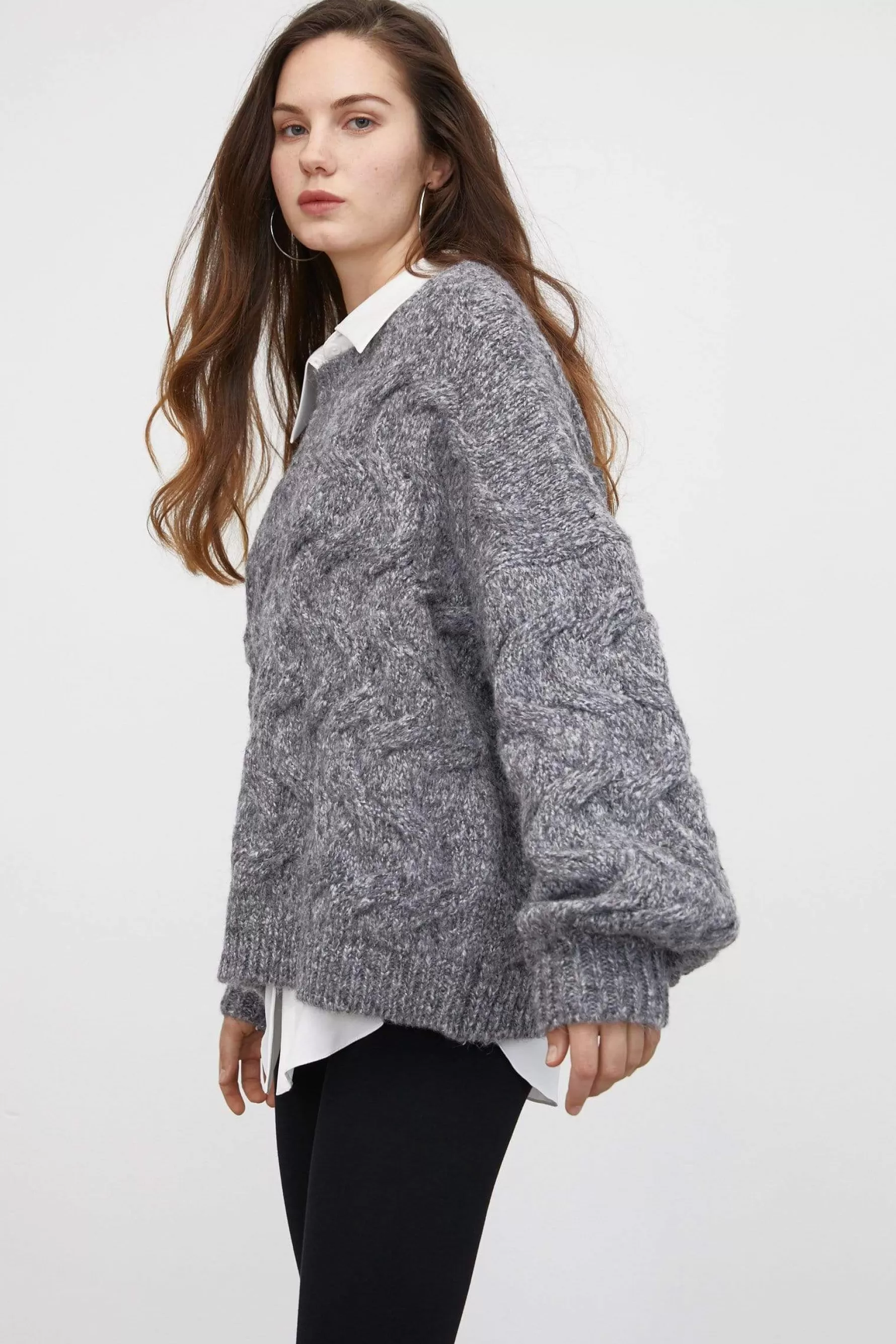 Jingus Maeve Charcoal Chunky Sweater-J.ING