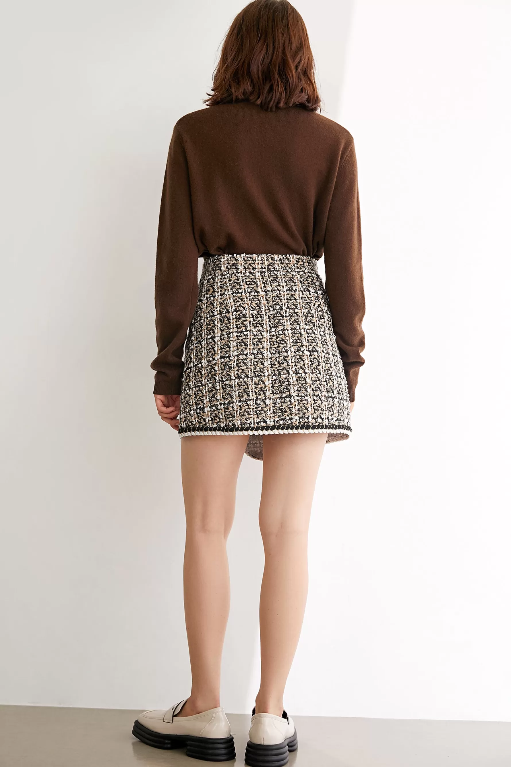 Jingus Michal Plaid Asymmetrical Skirt-J.ING