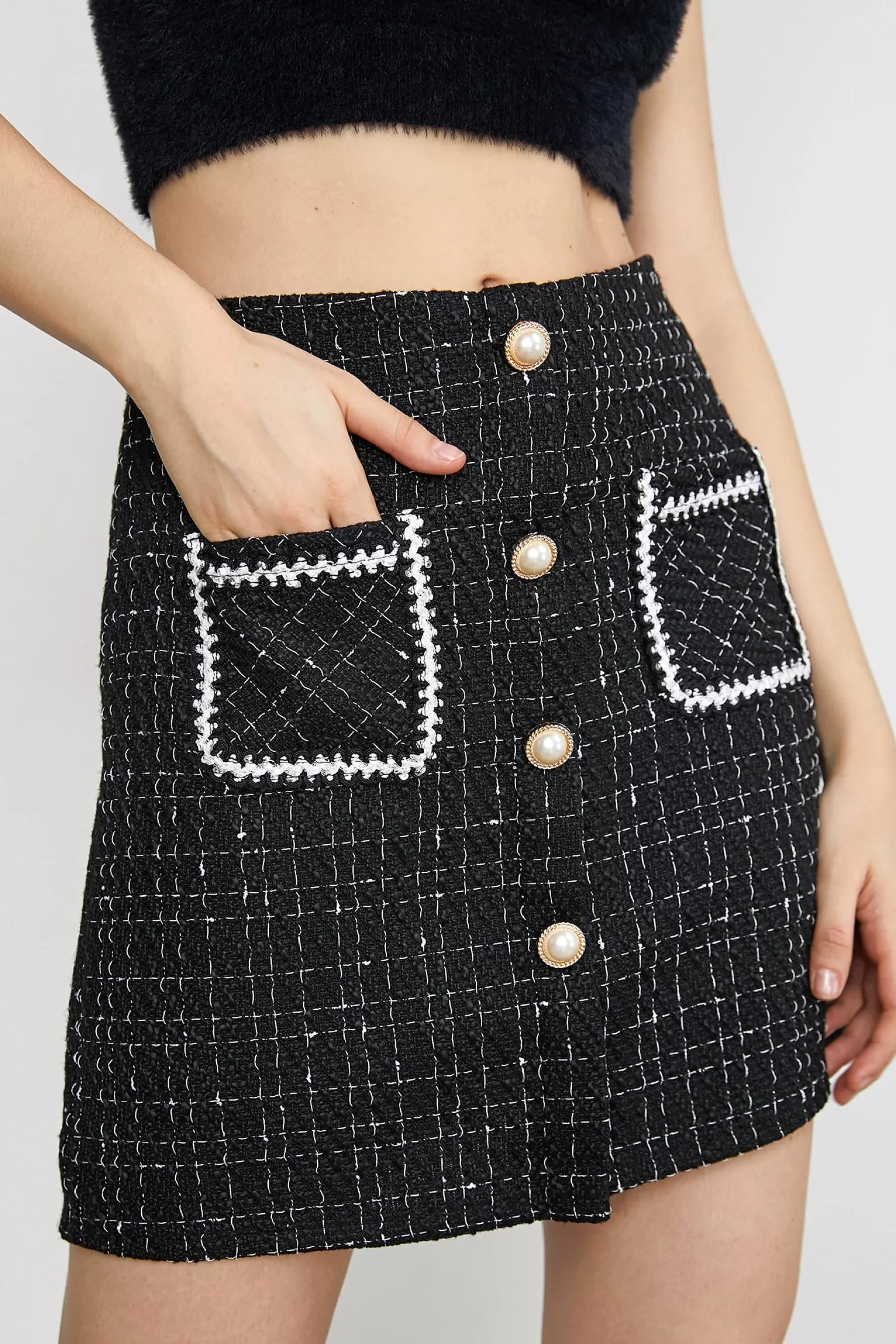 Jingus November Button Skirt-J.ING