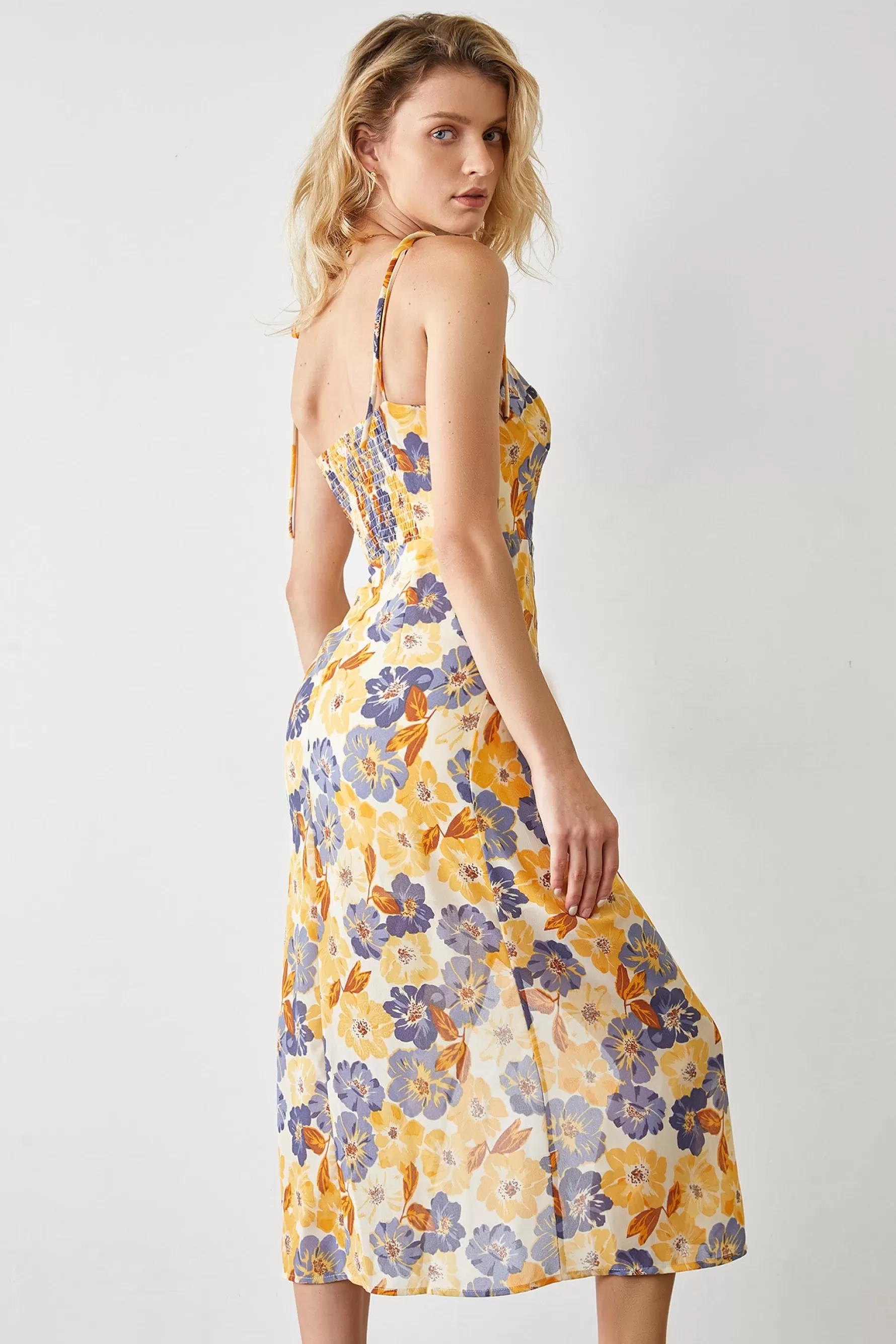 Jingus Paityn Floral Midi Dress-J.ING