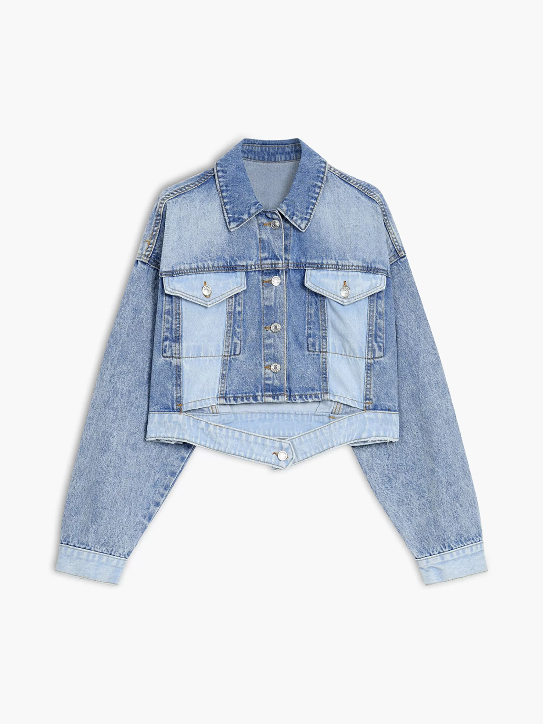 Jingus Patchwork Denim Jacket-J.ING