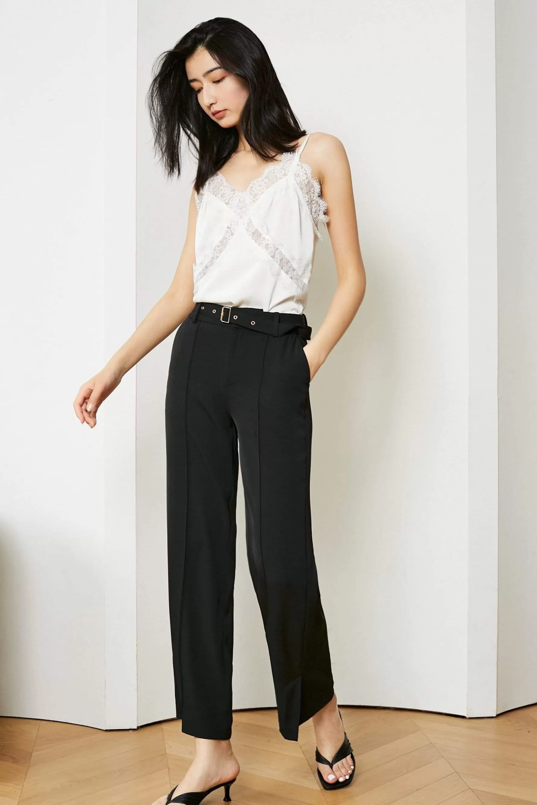 Jingus Studded Oxford Pants-J.ING