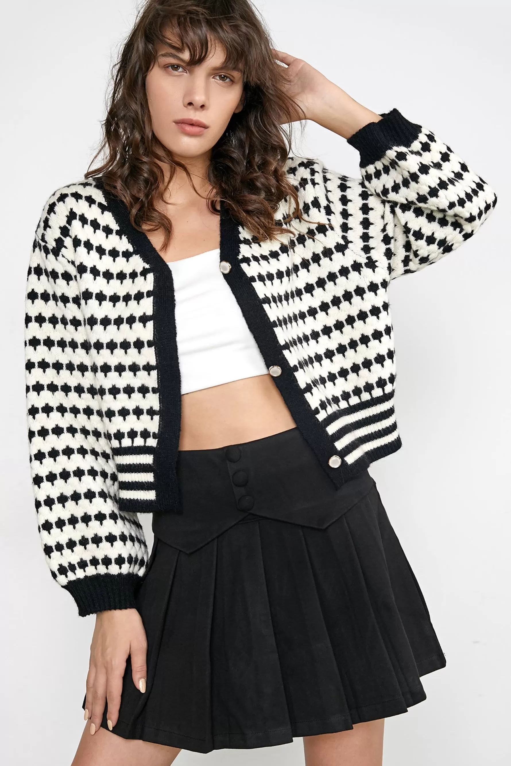 Jingus Tobin Puff Sleeve Cardigan-J.ING